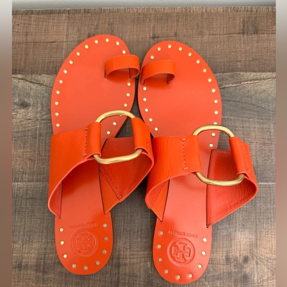 Tory Burch Ravello Leather Studded Sandals 9.5